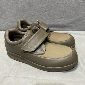PW Minor Pleasure Strap Taupe Leather Orthopedic Shoes Womens Size 6.5 W